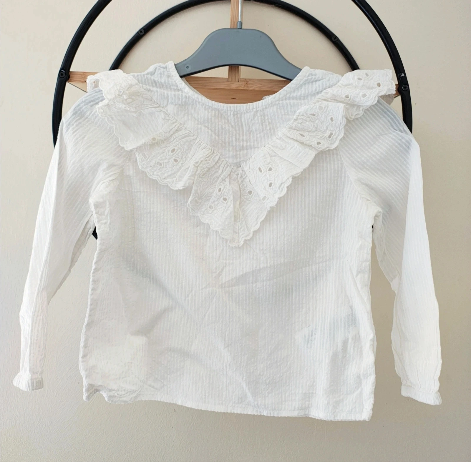 4 ans blouse teeshirt a col crème Kiabi